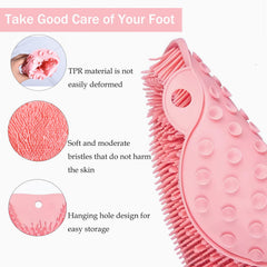 Easkite tapis gommage dos rose – permet d’atteindre les zones difficiles sans effort.
