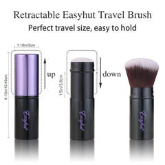 Easyhut pinceaux kabuki rétractables, poils synthétiques doux et faciles à nettoyer pour contour.