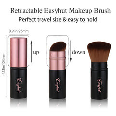 Pinceaux Kabuki Easyhut retractables tête inclinée, contour précis et blush.