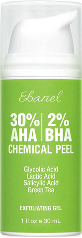 Ebanel chemical peel bottle pour enables controlled, even application for at-home exfoliation.