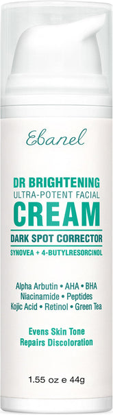 La crème Ebanel en flacon éclaircit les taches sur le visage et le corps.