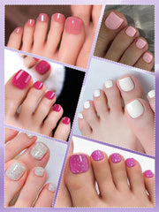 EBANKU ongles d'orteil couleur unie, look homogène.