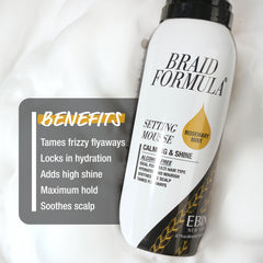 EBIN NEW YORK Braid Formula Mousse sur les tresses: définition et maintien visibles.