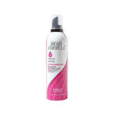 EBIN NEW YORK Braid Formula Mousse dans la bouteille: tenue longue durée sans résidu blanc.