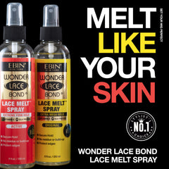 EBIN NEW YORK Wonder Lace Bond Melt Spray, adhésion longue durée pour toute la journée sans relâche.