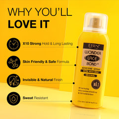 EBIN NEW YORK Wonder Lace Bond Spray – application rapide et simple.