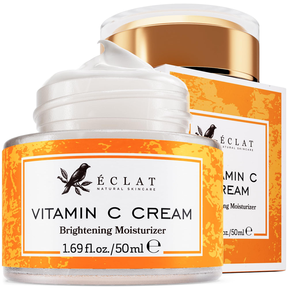 Crème Eclat Vitamine C dans le flacon, hydratante et éclaircissante.