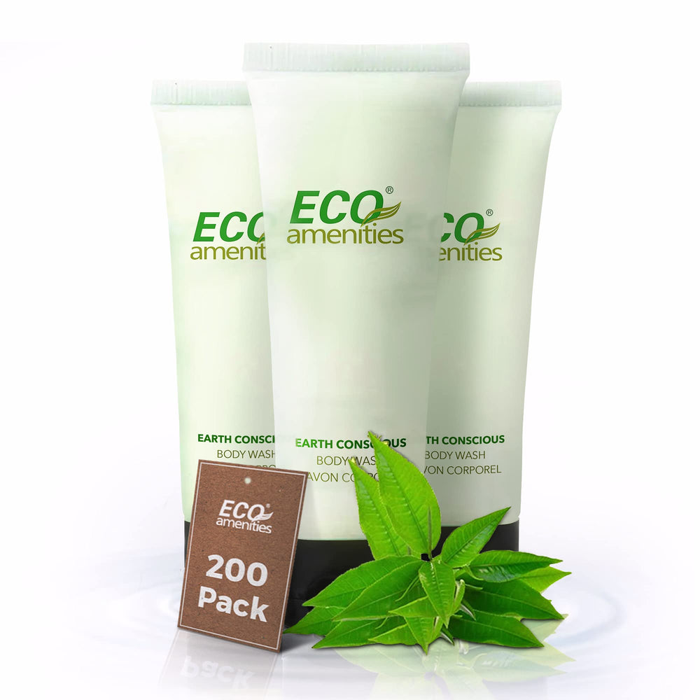 Gel douche Eco Amenities format voyage 1oz, pratique pour les déplacements.