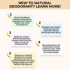 ECO ROOTS arrowroot coconut oil and shea butter blend nourish skin and odor control