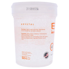 Gel coiffant clair Krystal Ecoco utilisé quotidiennement pour une coiffure simple et durable.
