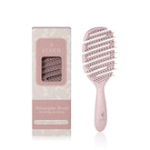 Ecoed brosse démêlante, vue générale rose, démêle en douceur et protège les cheveux
