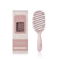 Ecoed brosse démêlante, vue générale rose, démêle en douceur et protège les cheveux