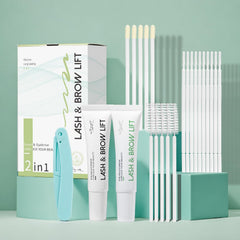 ECOFAN Lash Lift Kit perm application close-up for salon-grade lashes.