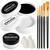 EcoFavor kit-maquillage-visage-noir-blanc avec couvrance opaque pour looks pro.