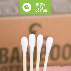 Détail de l’embout coton premium EcoFox, douceur et absorption optimales.