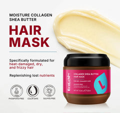 ECOLCHIPRO Masque Karité – texture crème, formulation riche pour cheveux secs.