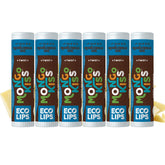 Eco Lips Mongo Kiss 6-pack tubes shown for extended hydration and value