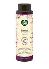 Shampoing ecolove en bouteille myrtille-raisin-lavande, soin pour cheveux colorés.