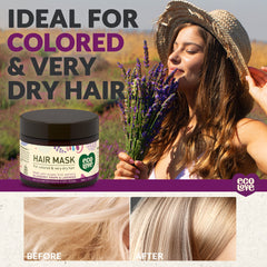 ecoLove masque cheveux sec creme veloutee – texture soyeuse prete a demeler