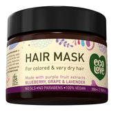 ecoLove masque cheveux sec endommages – pot visible montrant texture riche et hydratante
