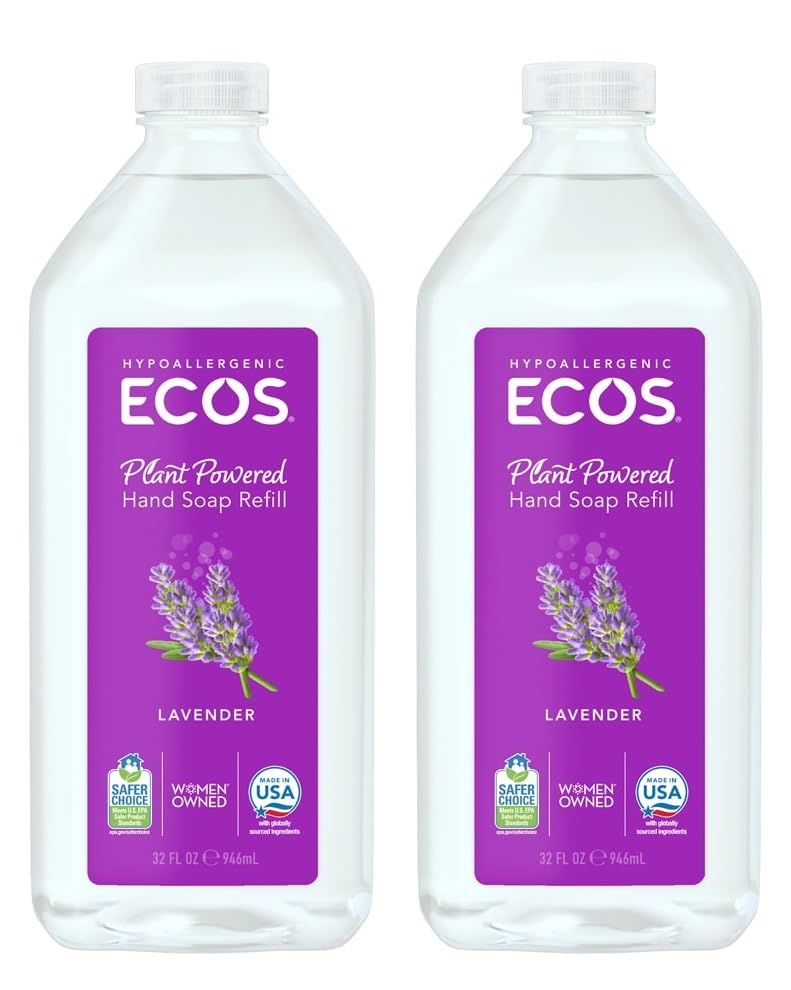 ECOS Lavande – remplissage pour bouteille mains, hydratation douce et parfum relaxant