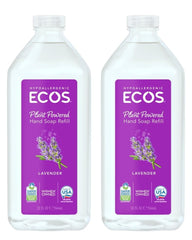 ECOS Lavande – remplissage pour bouteille mains, hydratation douce et parfum relaxant