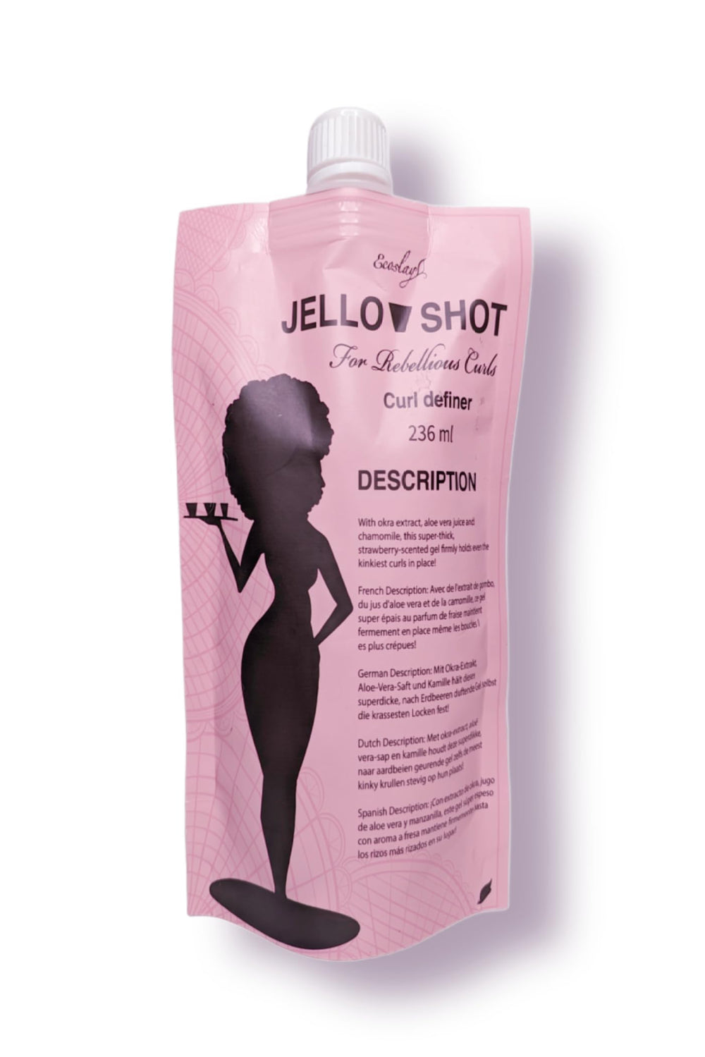 Ecoslay Jello Shot Gel – bouteille définie pour une tenue longue durée sans frisottis.