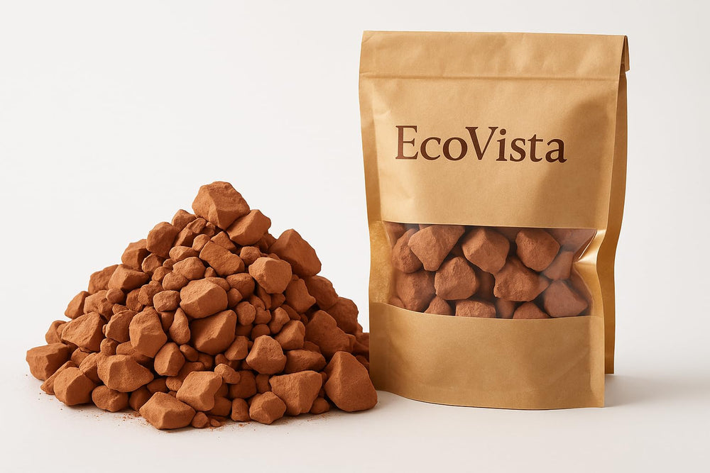 EcoVista argile rouge comestible – grains visibles, richesse minérale pour dégustation.