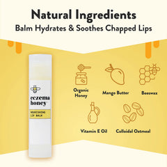 Texture du baume Eczema Honey, crème légère pour application facile.