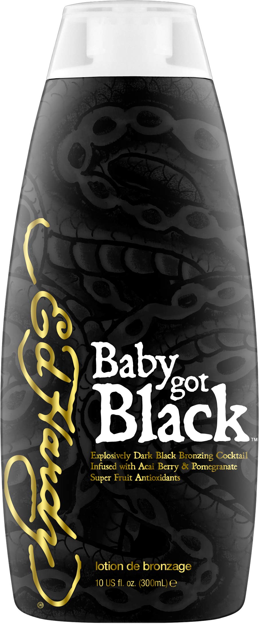 Ed Hardy Baby Got Black — flacon pompe, bronzant rapide et uniforme.