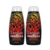 ED HARDY Obnoxious, bouteille montrant le soin bronzant et le parfum Mangosteen.