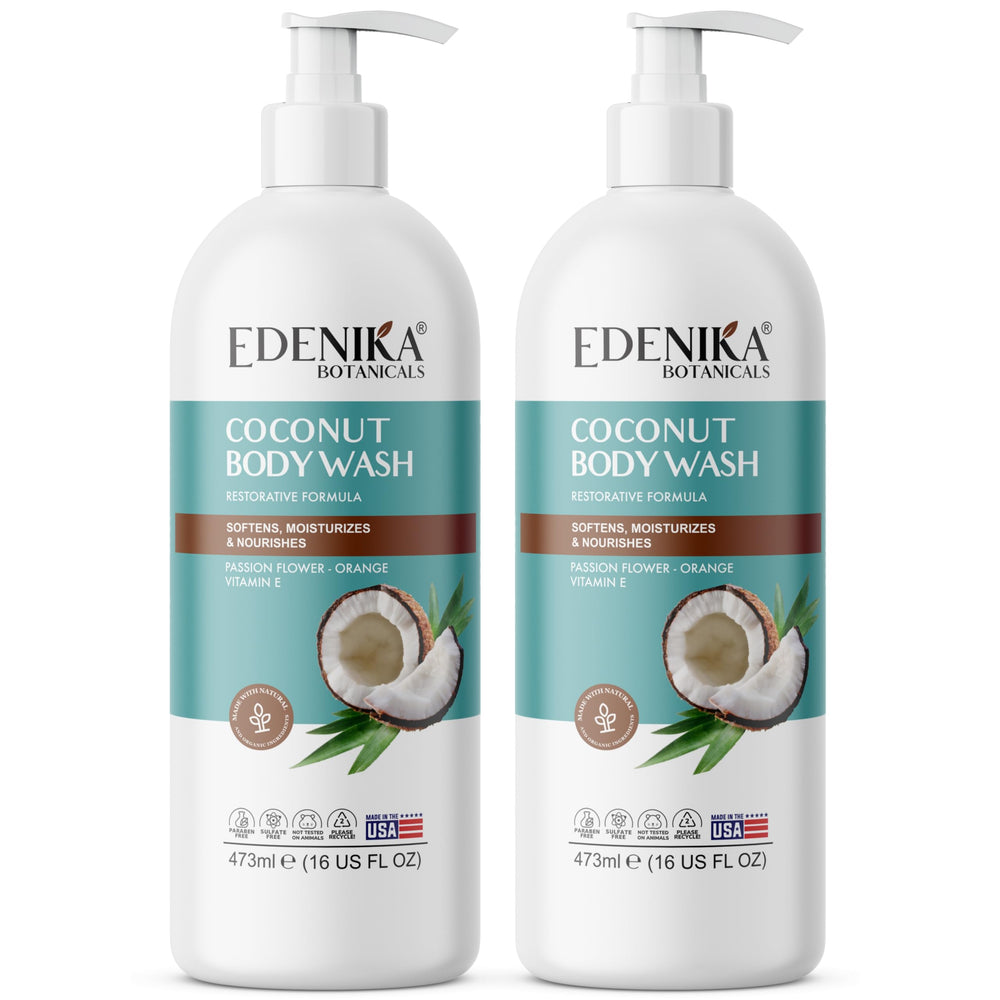 EDENIKA BOTANICALS bain coco flacon: hydratation durable pour la peau