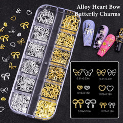 Charm cœur papillon pour ongles editTime ajoutant un motif délicat