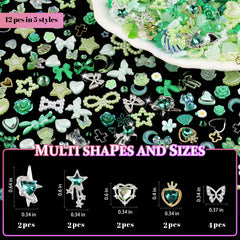 EditTime éléments résine fleurs et papillons, 250 pièces pour styles variés.