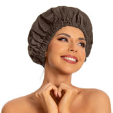 Edoneery bonnet de douche imperméable grande taille protège les cheveux pendant la douche.