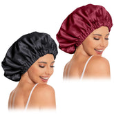 Edoneery bonnet satin pour la nuit, douceur pour les cheveux bouclés et protection des mèches.