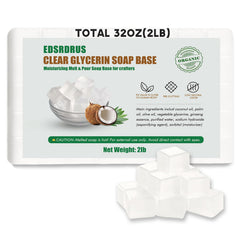 EDSRDRUS base savon glycérine transparente ; cubes pratiques pour découper facilement