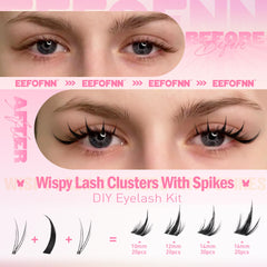 Eefofnn Fairy Lash : courbure en C pour un regard équilibré.