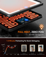 eeuuty Miroir Douche Chauffant Gen 3 — adhésifs nano, installation sans perçage.