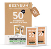 EEZYSUN SPF50 minéral – pochette voyage, protection portable UVA/UVB sans gras