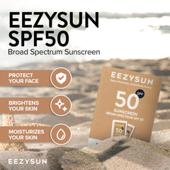 EEZYSUN SPF50 minéral – lot de 10 sachets pour voyage facile