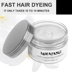EFLY Hair Wax Application Blanc Cheveux: application précise pour colorer temporairement sans dommages.