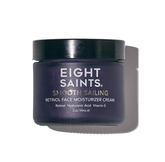 Crème Eight Saints retinol visage dans un pot, hydratation durable.