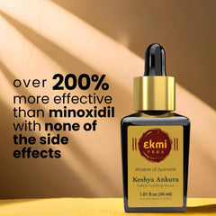 Sérum EKMIVEDA prêt pour massage nocturne, nourrissant le cuir chevelu.