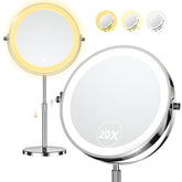 Elasound Miroir maquillage 9 pouces avec lumière pour un maquillage précis.