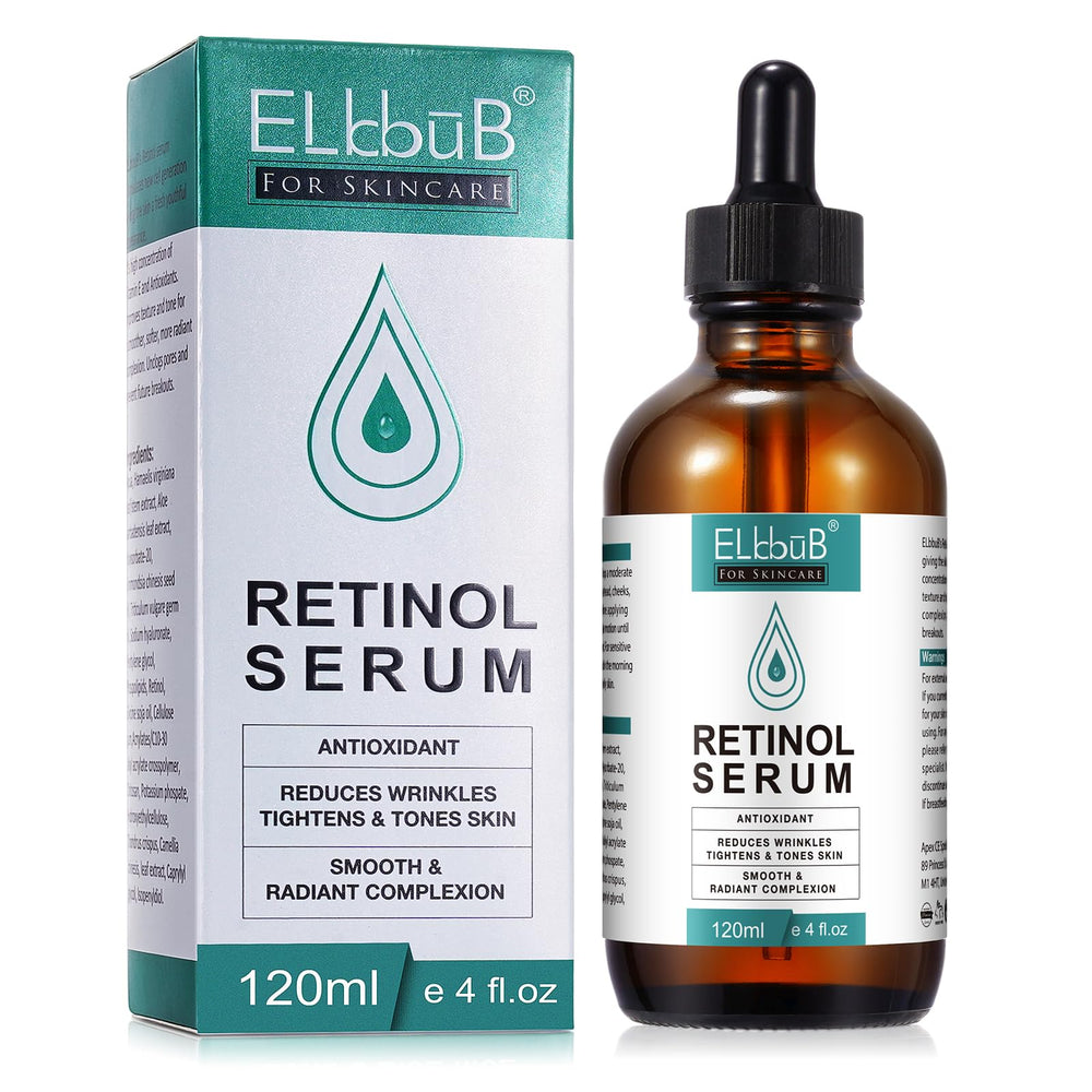 ELBBUB Rétinol – Bouteille pompe, application facile pour le soin du visage.
