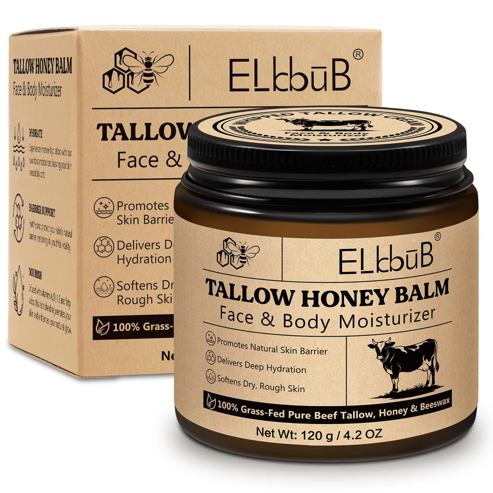 ELBBUB Crème Tallow – visuel bocal montrant texture riche pour visage
