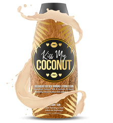 Elegant Sun Kiss My Coconut — bouteille de lotion, hydratation durable et peau satinée