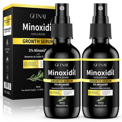 Elegra Minoxidil — bouteille en verre prête à l’application du spray pour les soins capillaires