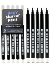 Stylo marqueur Element Tattoo Supply violet à pointe épaisse pour tracés nets sur peau.